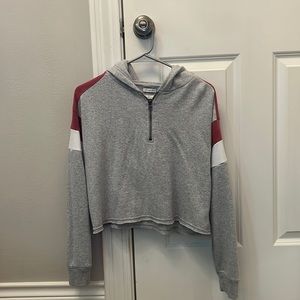 American Eagle half zip cropped hoodie (size small)